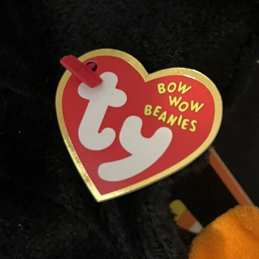 TY‎ Bow Wow Beanies - BAT - New MWMTs Dog Toy with display card